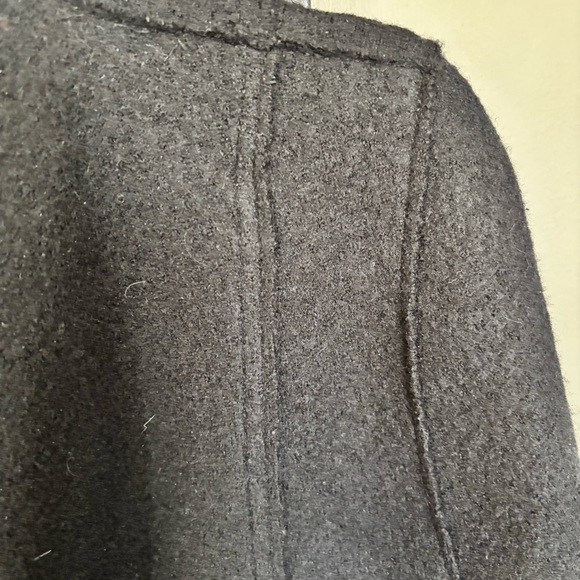 🐑 Eileen Fisher Black Wool Wrap Sweater - size L - Picture 5 of 6